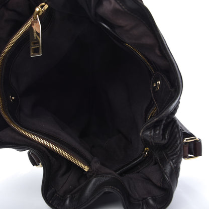 Burberry Calfskin Quilted Belt Tote Black 5 of 21