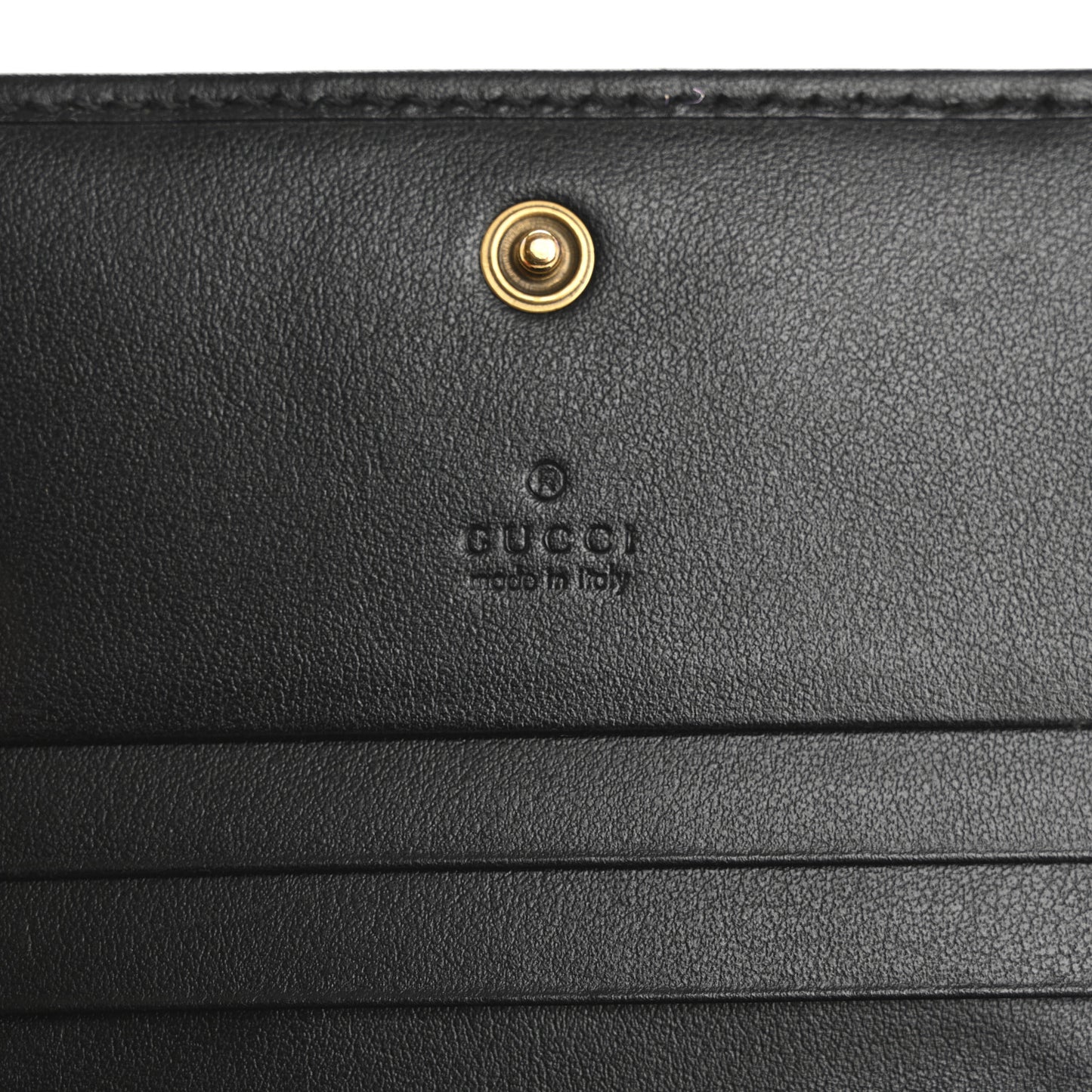 Calfskin Matelasse GG Marmont Card Case Wallet Black