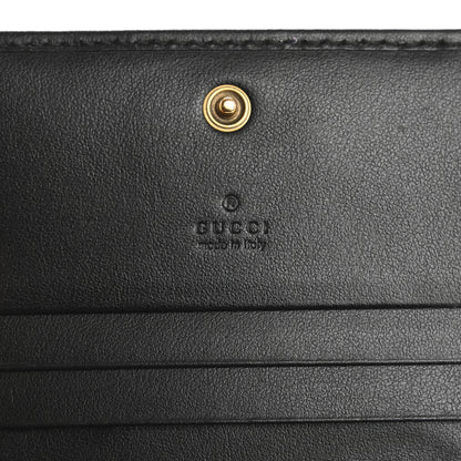 Gucci Calfskin Matelasse GG Marmont Card Case Wallet Black 6 of 8