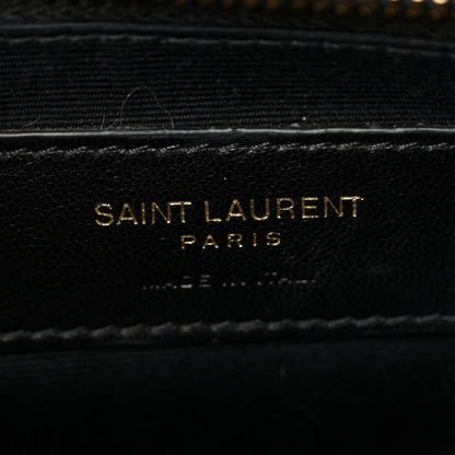 Saint Laurent Calfskin Y Quilted Monogram Large Loulou Chain Satchel  Black 6 of 10