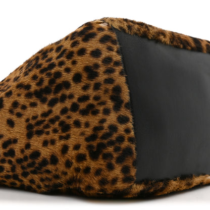 Saint Laurent Pony Hair Nappa Leopard Print Le 5 A 7 Bea Tote Earth Black 8 of 11