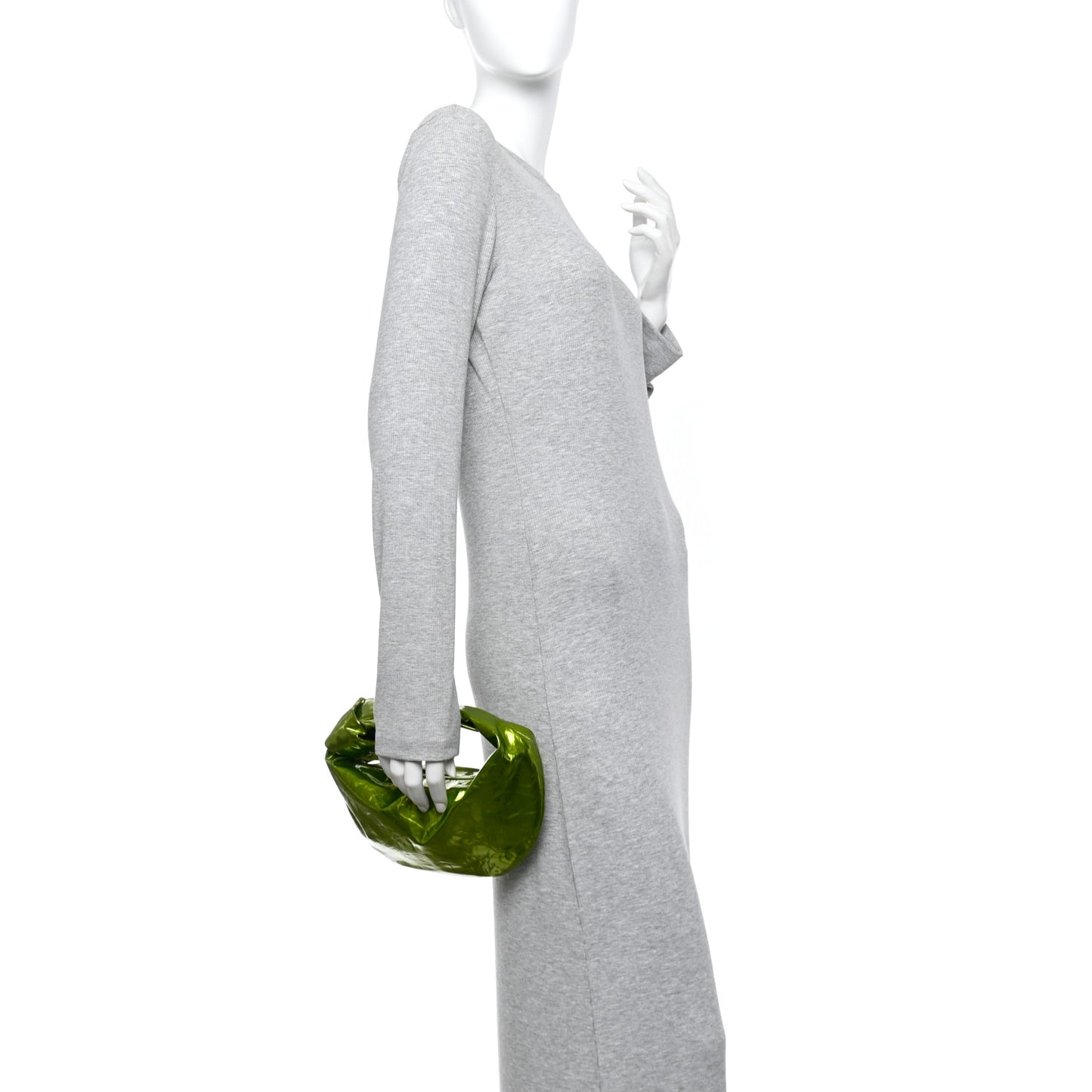 Metallic Crushed Calfskin Mini Jodie Chlorophyll