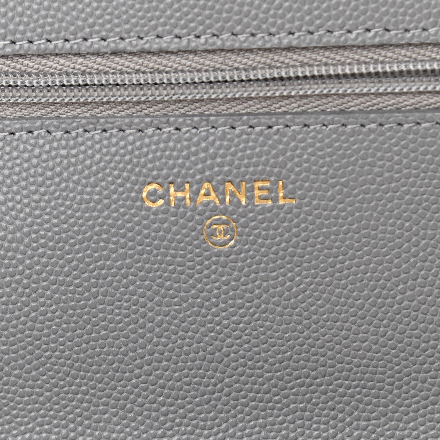 Chanel Caviar Quilted Wallet On Chain WOC Grey 6 of 12