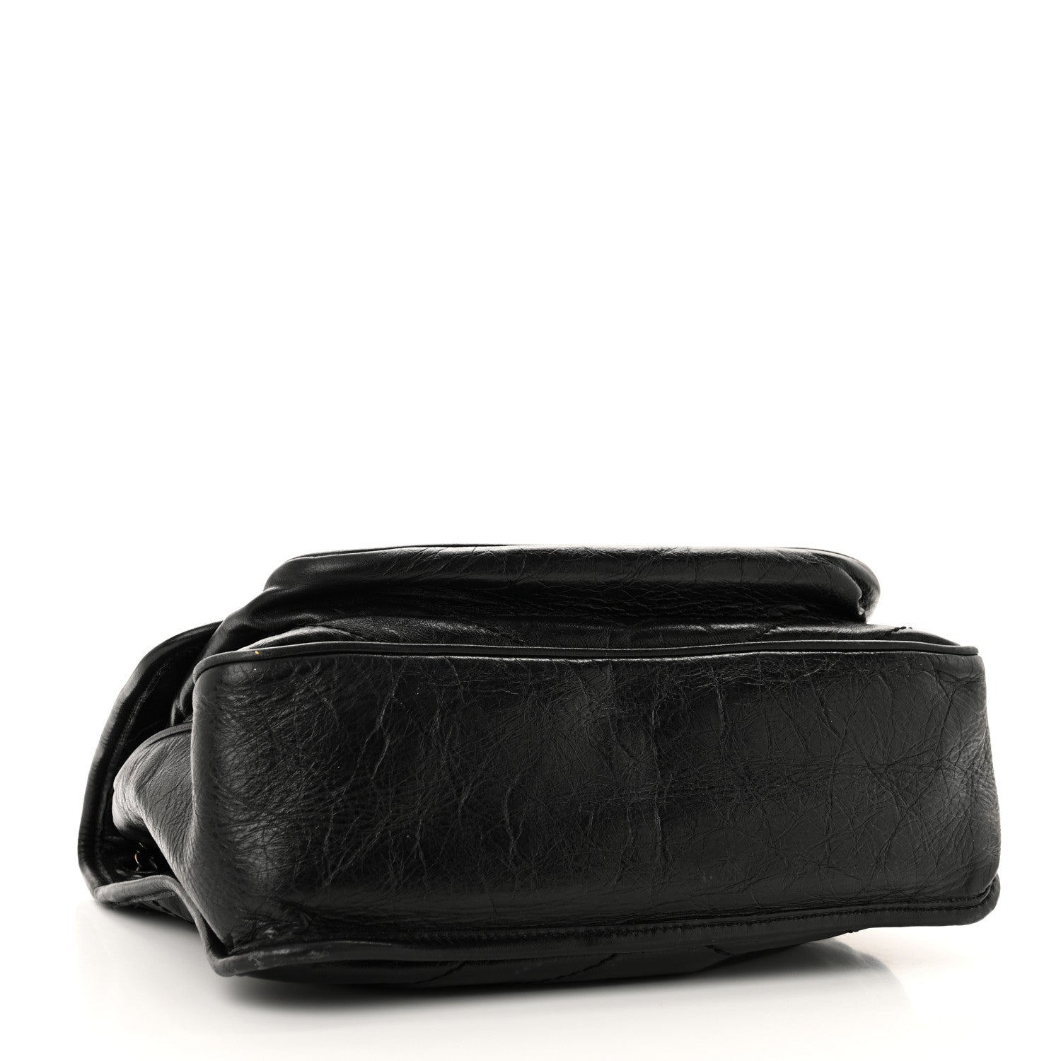 Saint Laurent Crinkled Calfskin Matelasse Monogram Medium Niki Chain Satchel Black 4 of 9