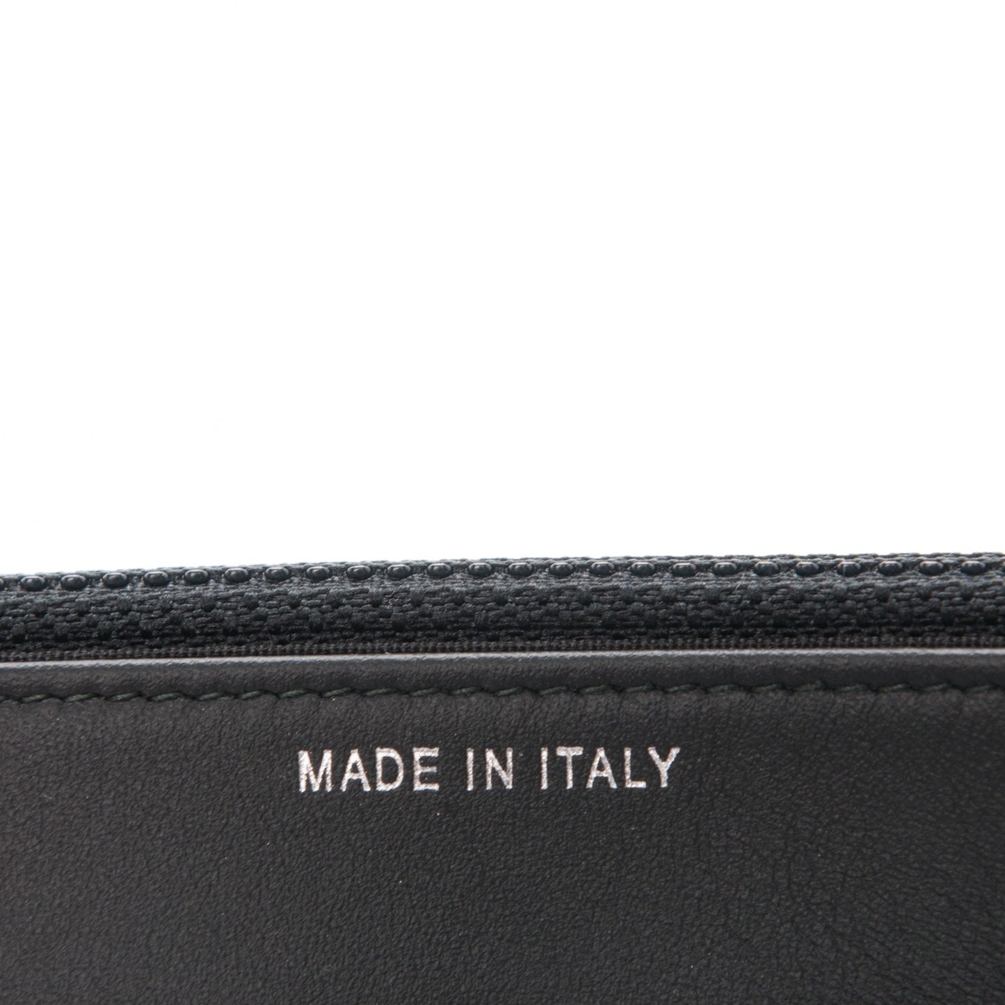 Calfskin Painted Chevron Embossed Boy Wallet On Chain WOC Black