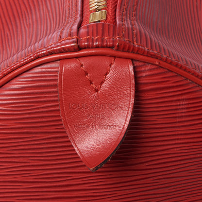 Louis Vuitton Epi Keepall 55 Castillan Red 9 of 10