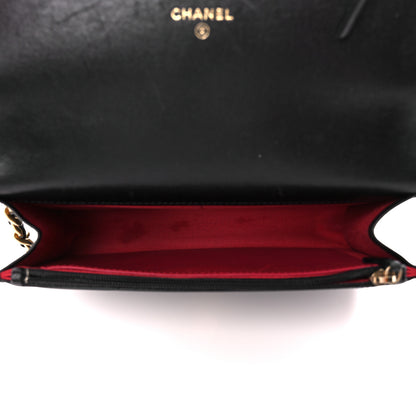 Chanel Lambskin Quilted Chanel 19 Wallet On Chain WOC Black 5 of 11
