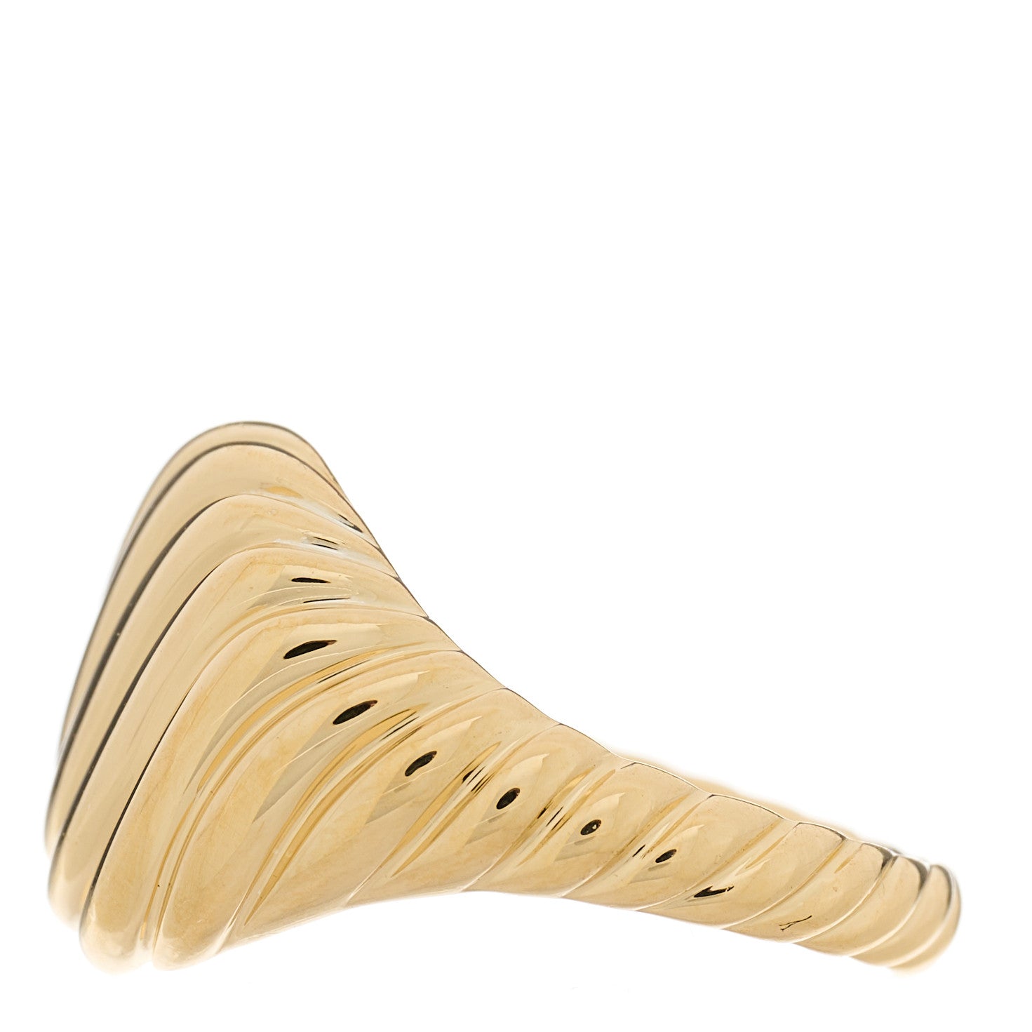 David Yurman 18K Yellow Gold Sculpted Cable Contour Ring 48 4.5 3 of 5