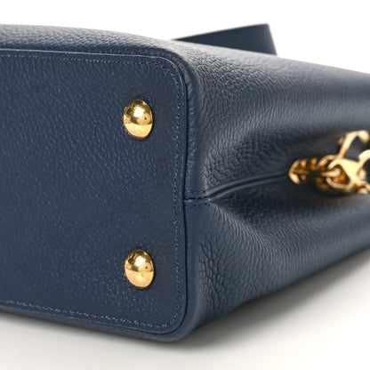 Louis Vuitton Taurillon Flower Chain Capucines MM Navy 9 of 9