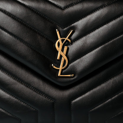 Saint Laurent Calfskin Y Quilted Monogram Medium Loulou Chain Satchel Black 8 of 10