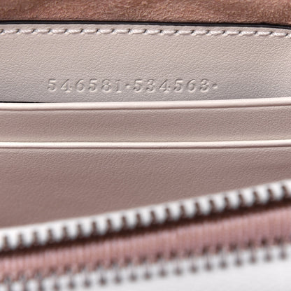 Gucci Calfskin Matelasse Mini GG Marmont Chain Crossbody Bag White 10 of 14