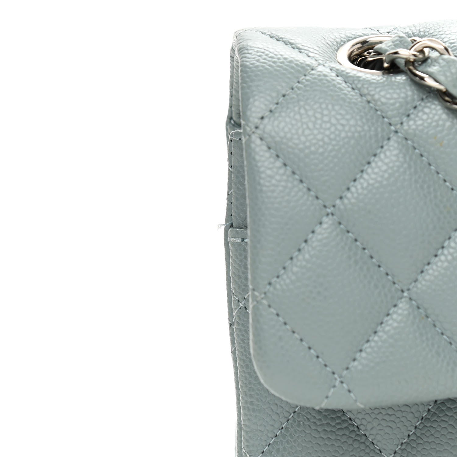 Chanel Caviar Quilted Small Double Flap Light Blue 10 of 11