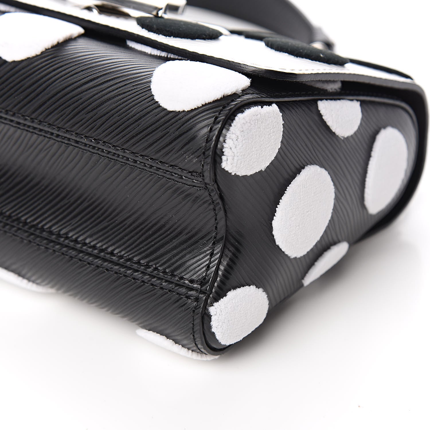 Louis Vuitton Epi Polka Dots Twist Shoulder Bag PM White Black 8 of 11
