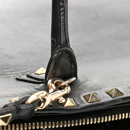 Valentino Garavani Vitello Rockstud Dome Shopper Black 13 of 15
