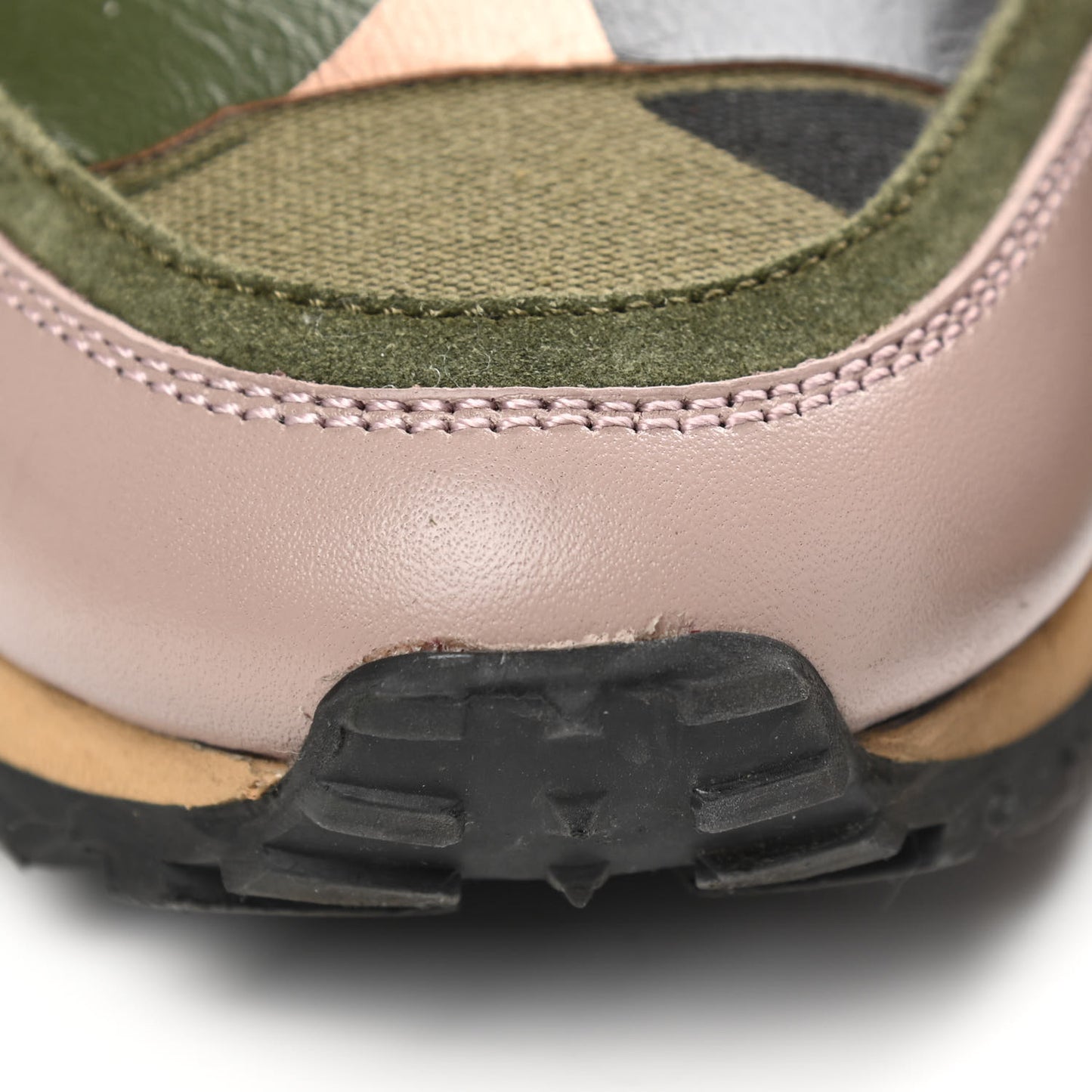 Nappa Suede Camouflage Womens Rockrunner Sneakers 37 Army Green Multicolor