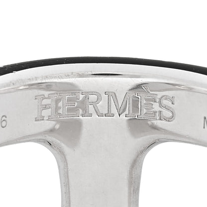 Hermes Sterling Silver PM Osmose Ring 53 6.5 3 of 5