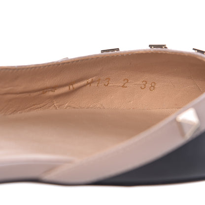 Valentino Garavani Nappa Rockstud Slingback Flats 38 Black Poudre 8 of 9