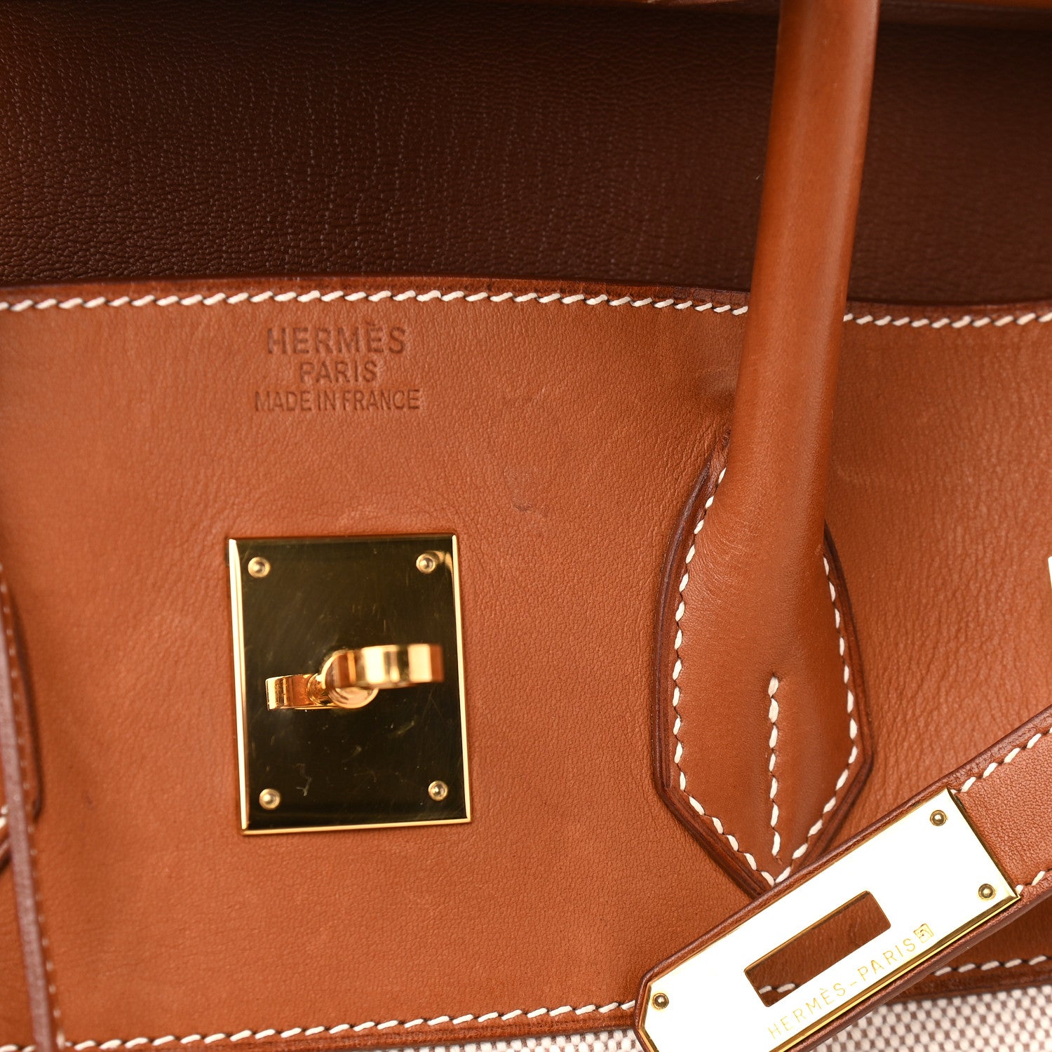Hermes Toile Barenia Birkin 35 Fauve 12 of 17