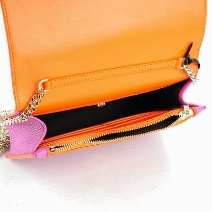 Versace Grained Calfskin Palazzo Chain Evening Bag Pink 5 of 6