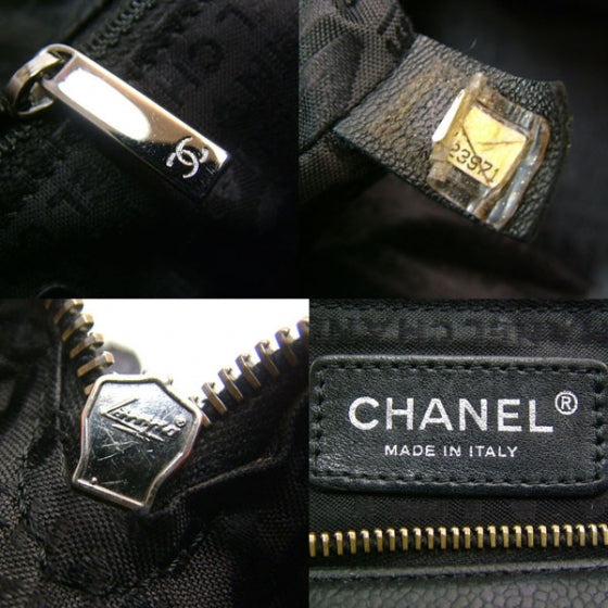 Caviar Square Stitched Tote Black