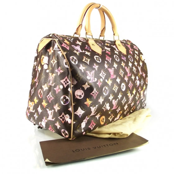 Louis Vuitton Watercolor Aquarelle Speedy 35 Brown 3 of 9