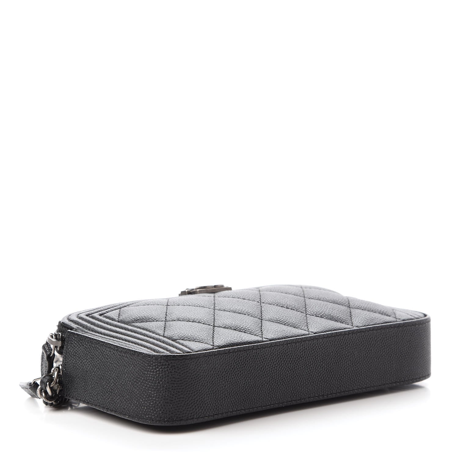 Chanel Caviar Quilted Small Boy Clutch With Chain Black 4 of 14