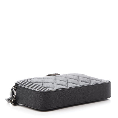Chanel Caviar Quilted Small Boy Clutch With Chain Black 4 of 14