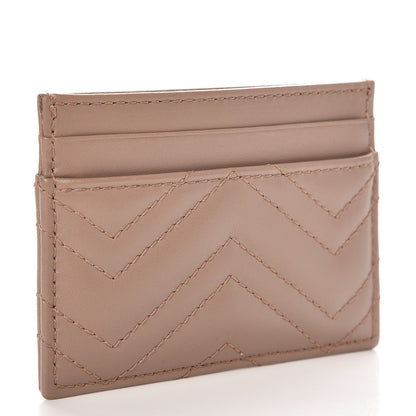 Gucci Calfskin Matelasse GG Marmont Card Holder Porcelain Rose 3 of 7