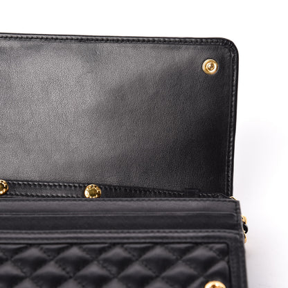 Prada Soft Calfskin Quilted Chain Wallet Black 8 of 14