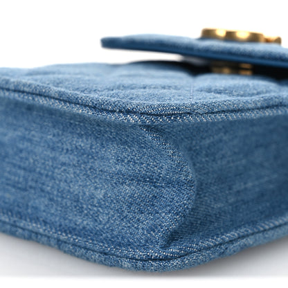 Chanel Denim Quilted Flap Mini Crossbody Blue 10 of 11