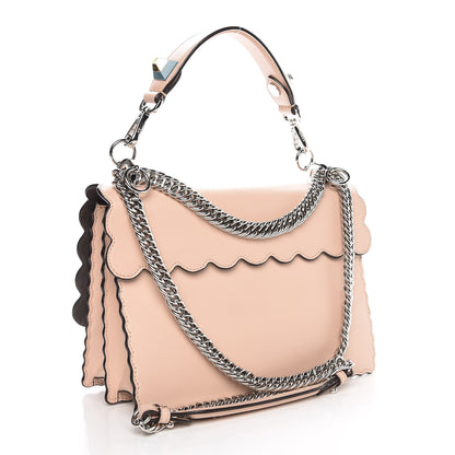 Fendi Vitello Liberty Scalloped Studded Kan I Shoulder Bag Plaster 3 of 7