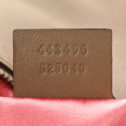 Gucci Velvet Matelasse Medium GG Marmont Shoulder Bag Taupe 7 of 9