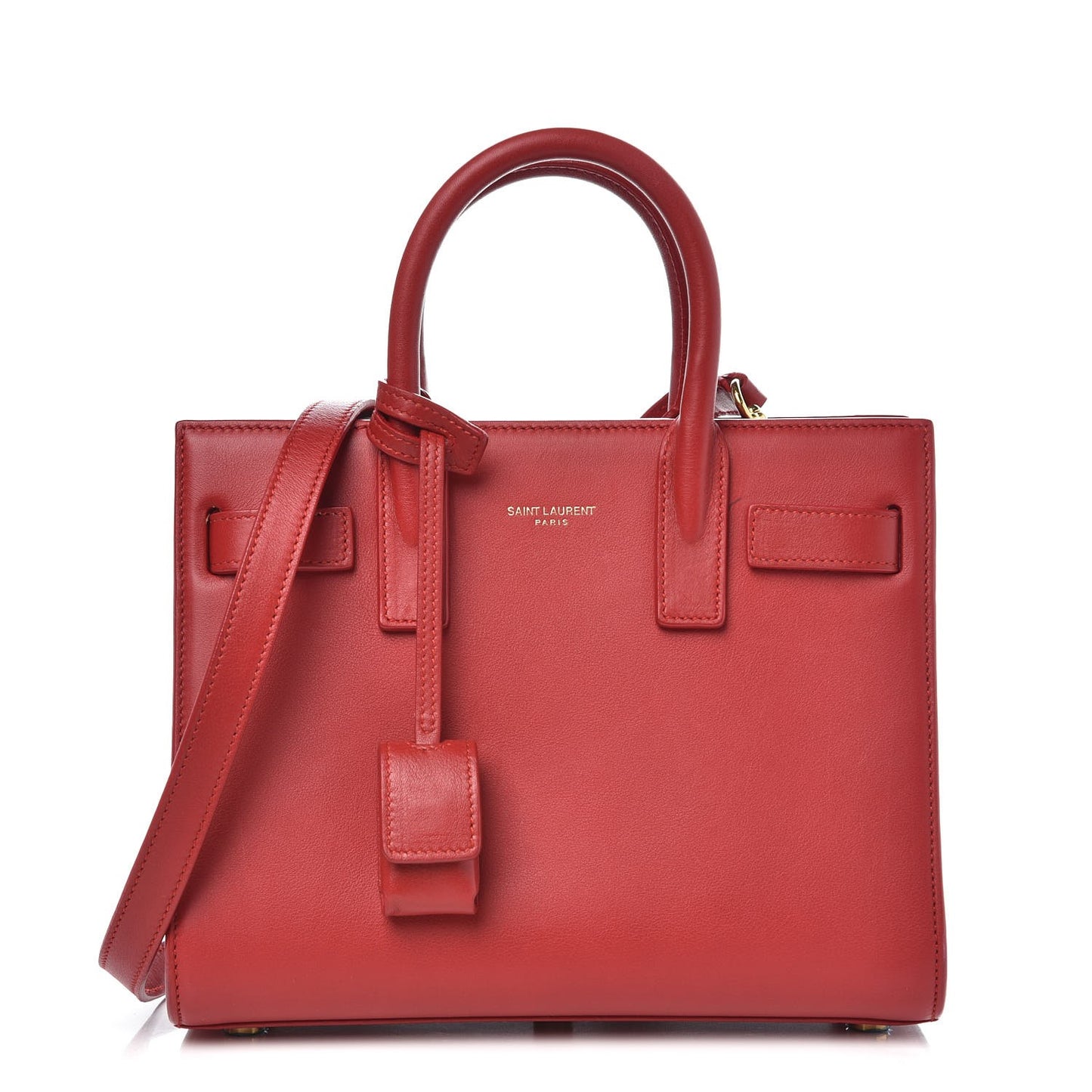 Calfskin Nano Sac De Jour Lipstick Red