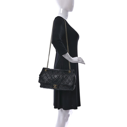 Chanel Iridescent Calfskin Quilted Maxi Shiva Flap Black 2 of 12