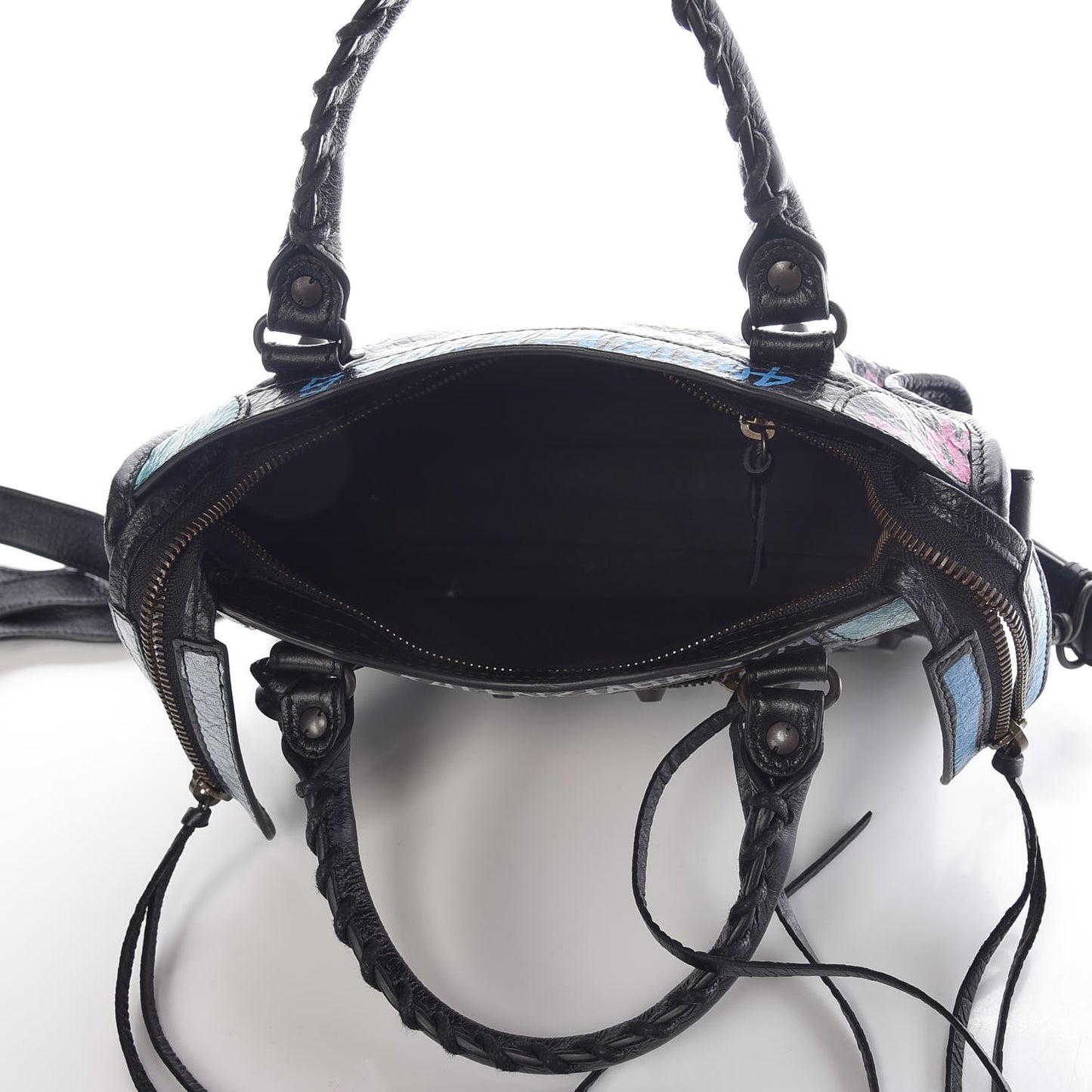 Agneau Arena Graffiti All Over Classic Hardware Mini City Black Multicolor