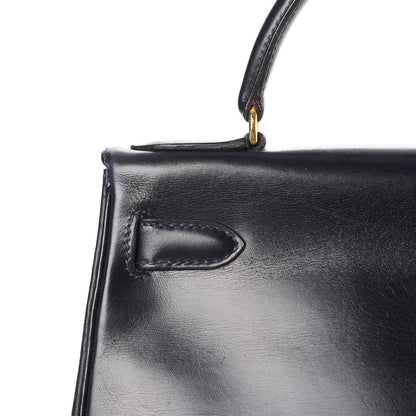 Hermes Box Kelly Retourne 28 Indigo 35 of 38