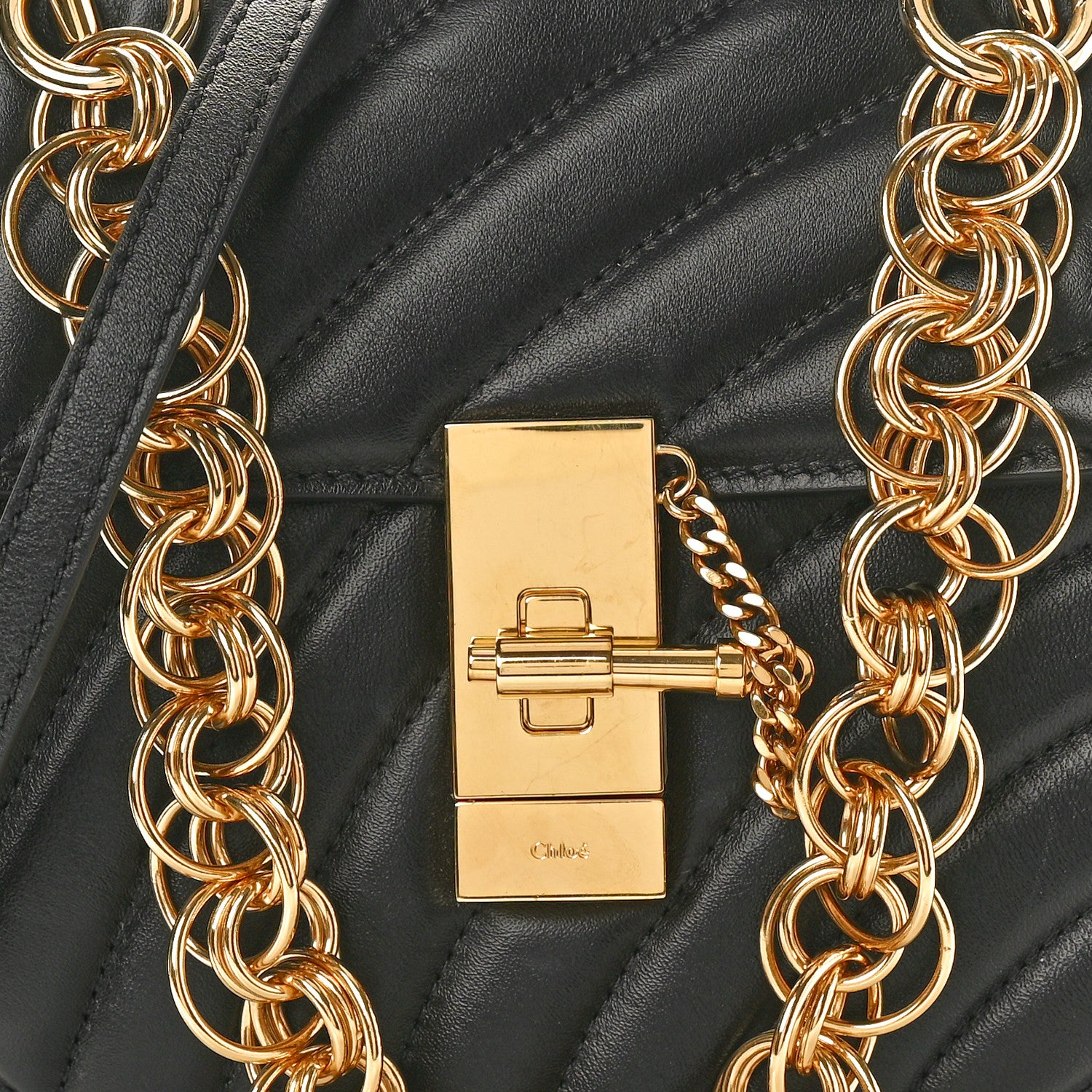 Chloe Calfskin Quilted Mini Drew Bijou Shoulder Bag Black 7 of 10