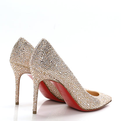 Christian Louboutin Suede Strass So Kate 85 Pumps 38.5 Gold 4 of 8