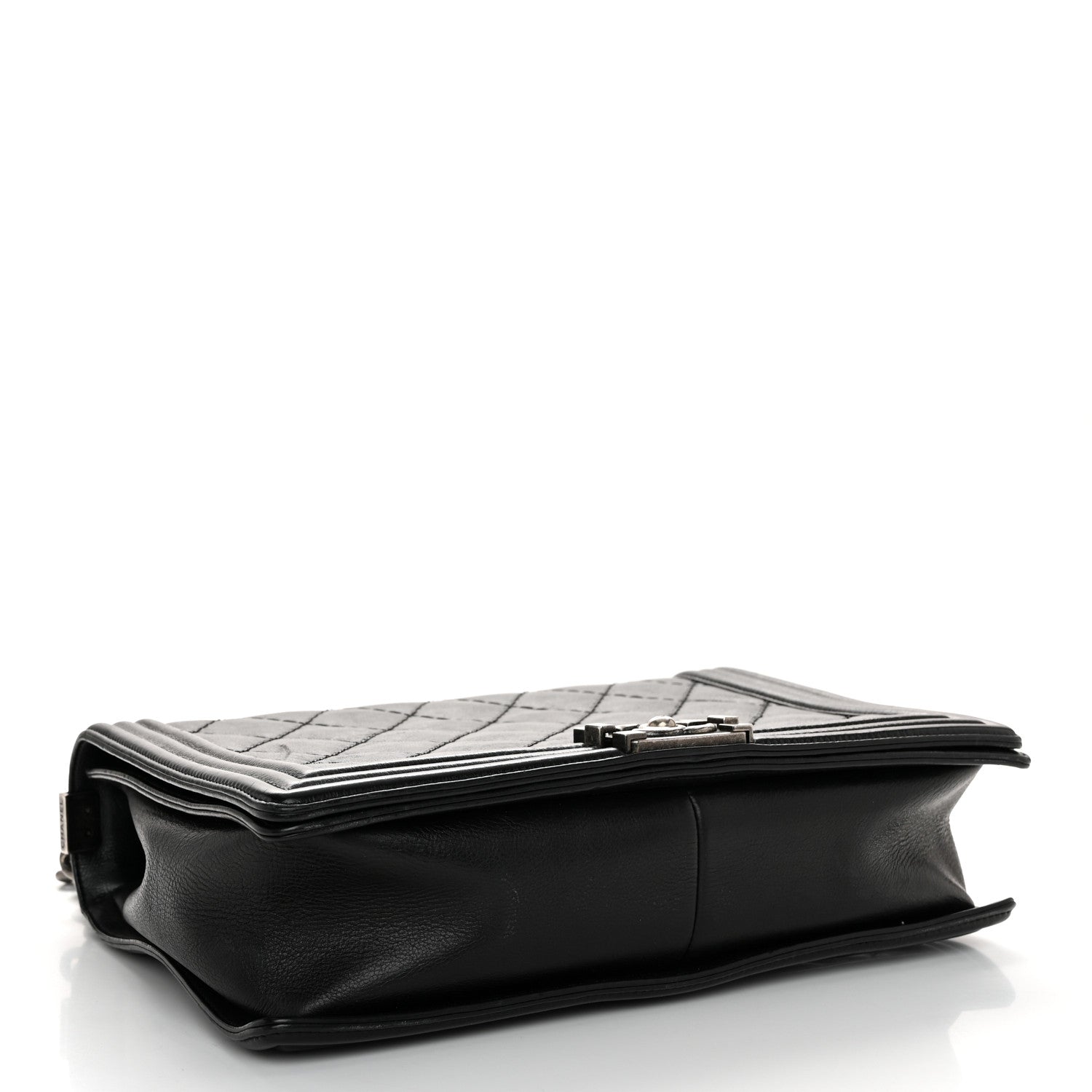 Chanel Calfskin Quilted Double Stitch New Medium Boy Flap Black 4 of 11