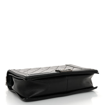 Chanel Calfskin Quilted Double Stitch New Medium Boy Flap Black 4 of 11