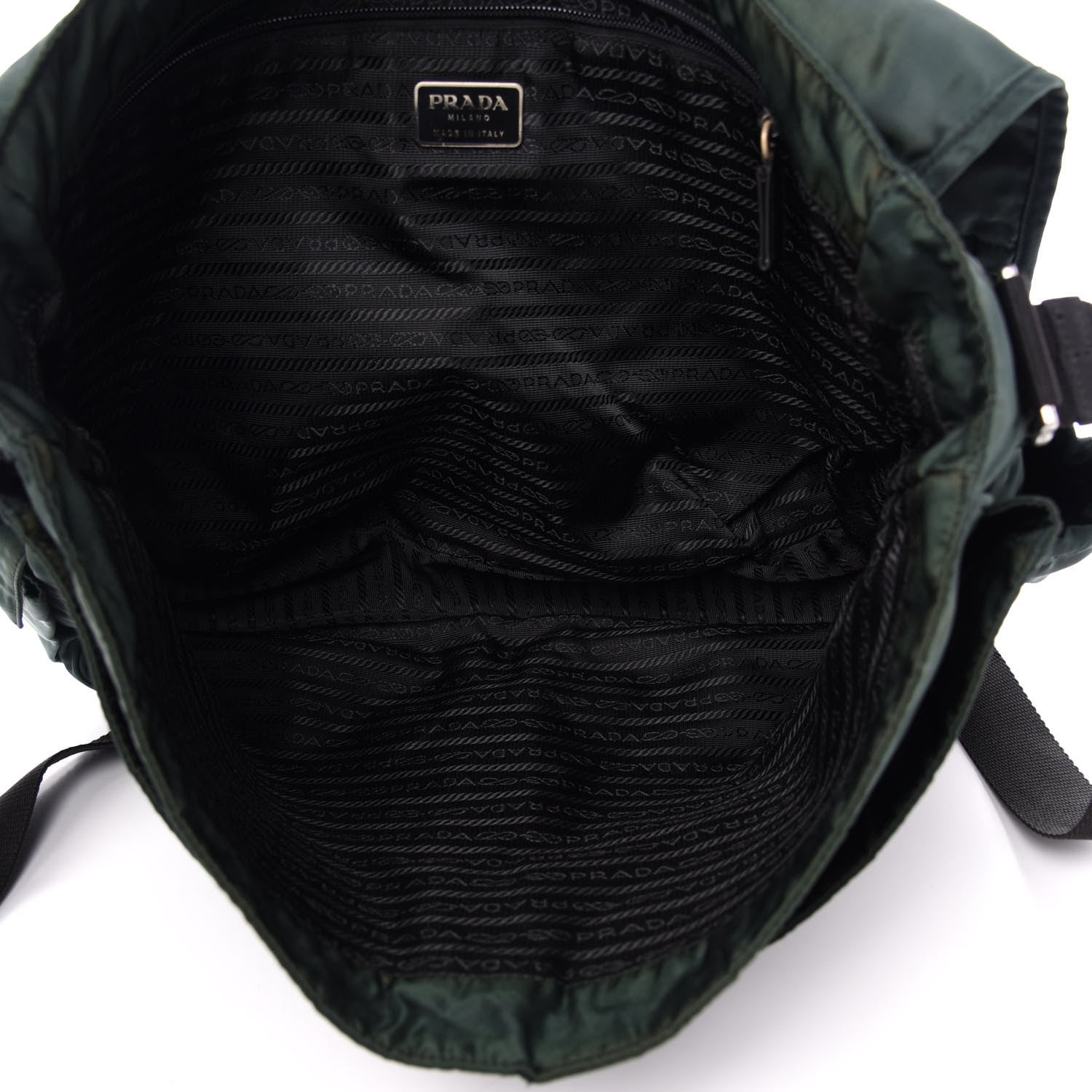 Prada Nylon Sport Messenger Bag Green 5 of 11