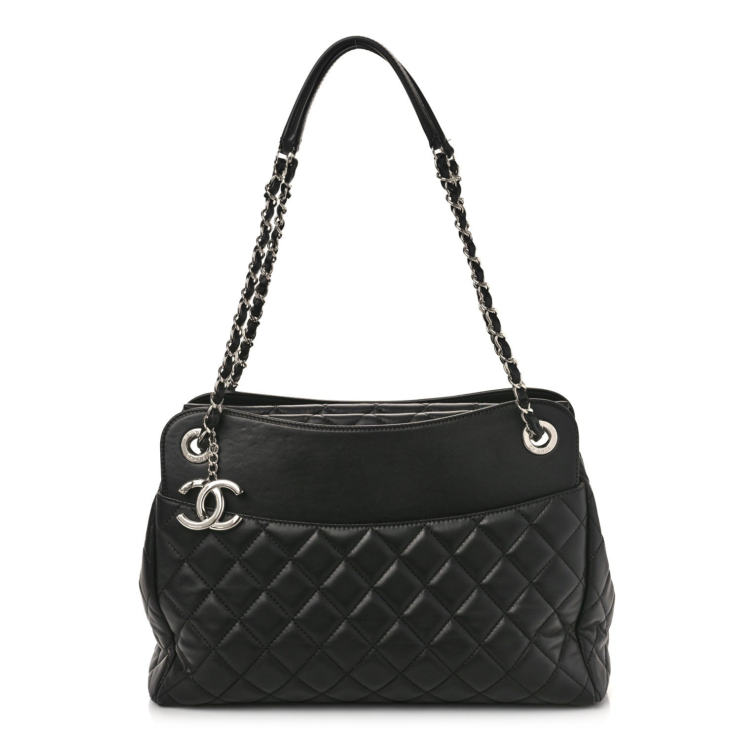 Chanel Lambskin Quilted Chanel 7 Tote Black 1 of 9