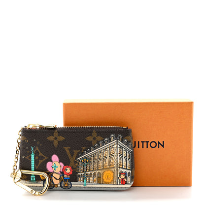 Louis Vuitton Monogram 2022 Christmas Animation Paris Key Pouch Pink 7 of 7