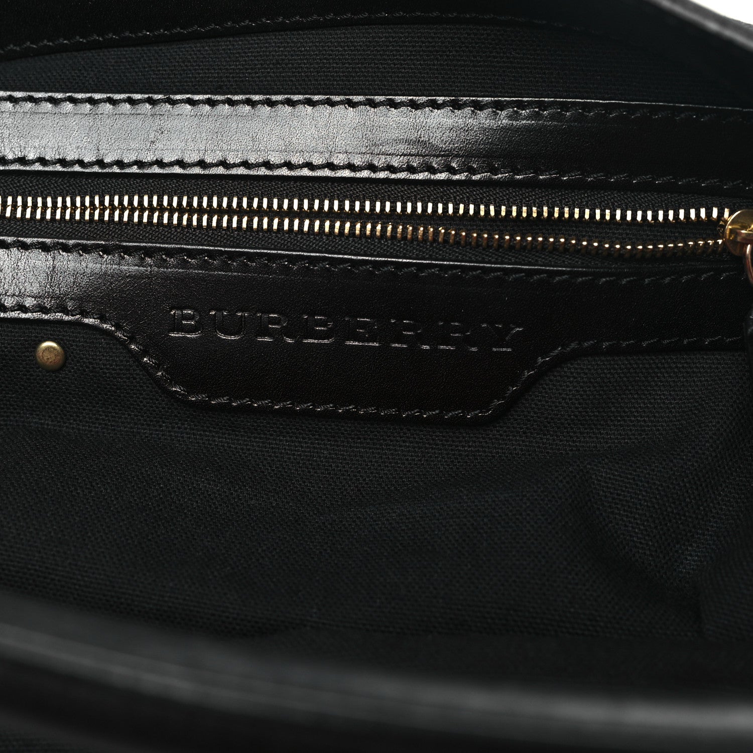 Burberry House Check Bridle Calfskin Medium Gosford Hobo Black 5 of 11