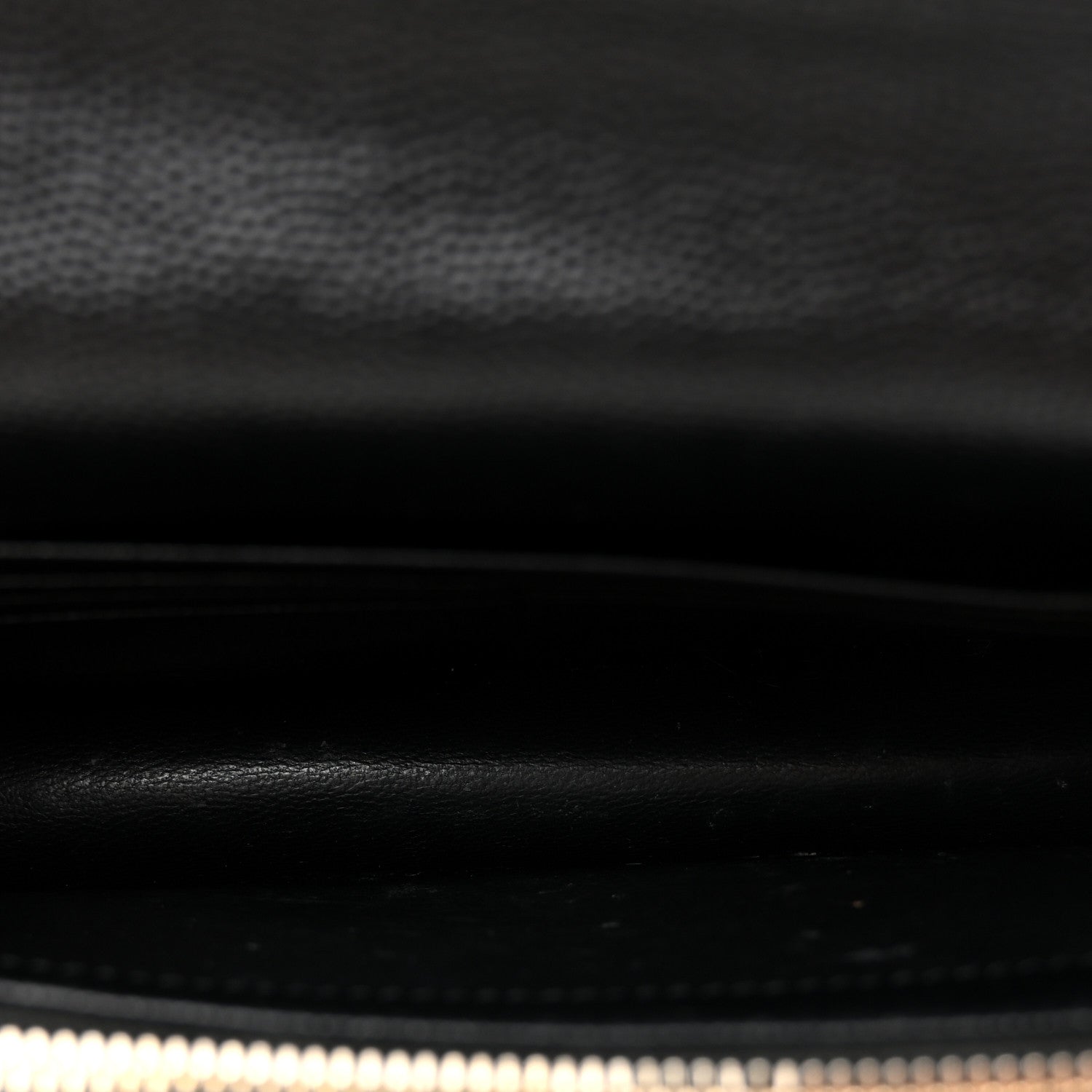 Saint Laurent Grain De Poudre Matelasse Chevron Monogram Envelope Chain Wallet Black 5 of 11