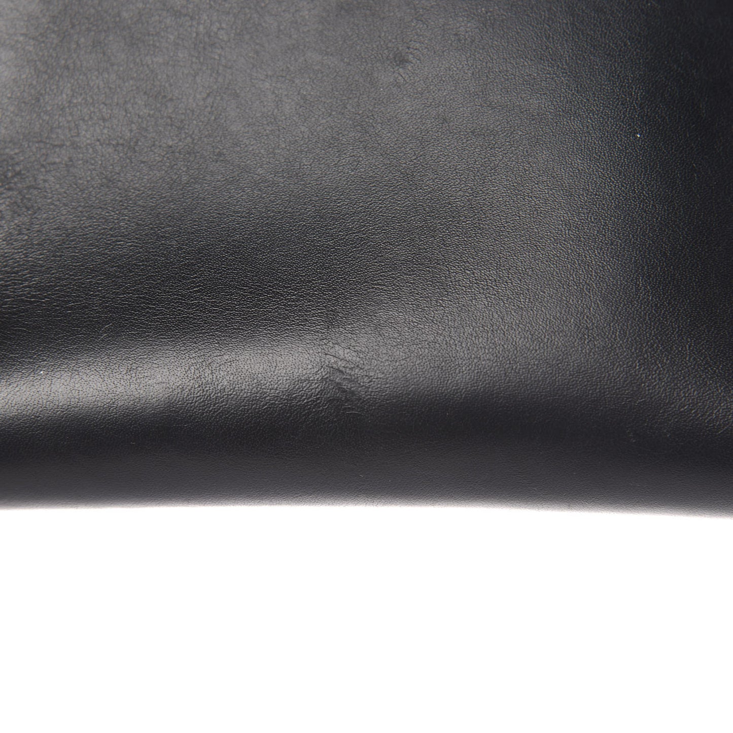 Lambskin Alphabet Zip Around Compact Wallet Black