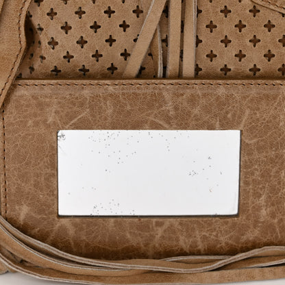 Balenciaga Agneau Laser Cut Cross Classic Gold Hardware City Beige Latte 10 of 11