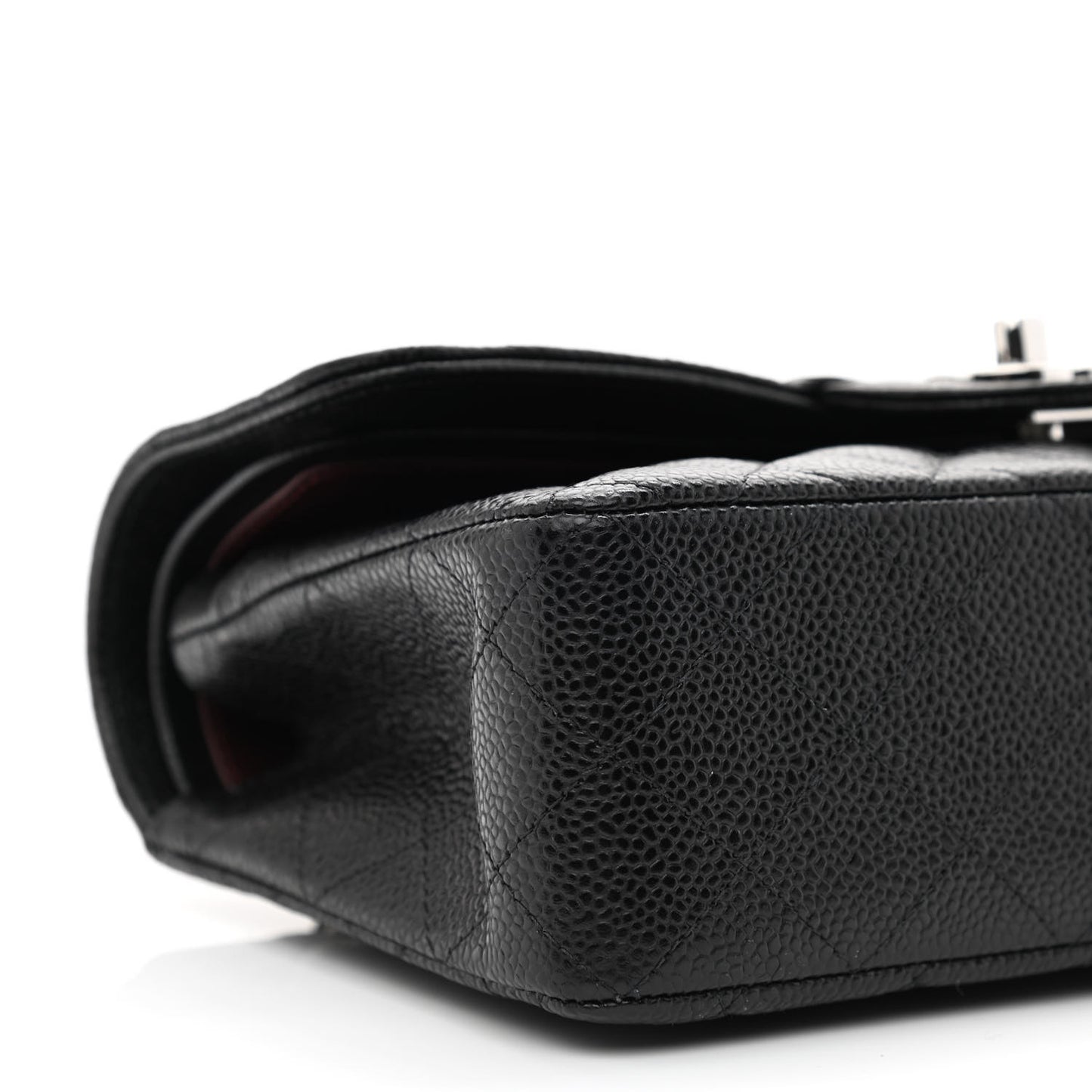 Caviar Quilted Small Double Flap Black