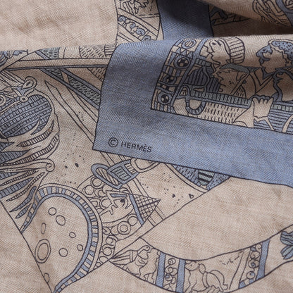 Hermes Cashmere Silk A La Gloire De Guillaume Shawl 140 5 of 6