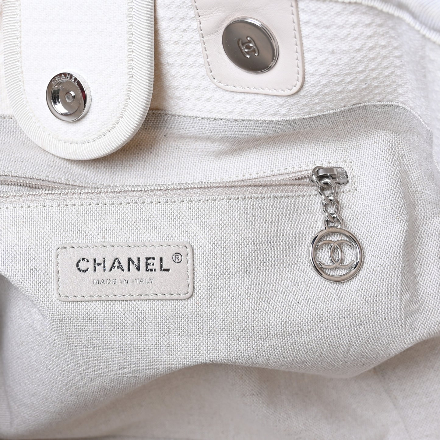 Mixed Fibers Small Deauville Tote White